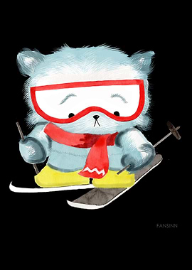 Cat Winter Sports Ski Snow