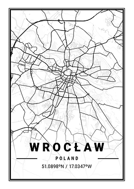 Wroclaw Light City Map