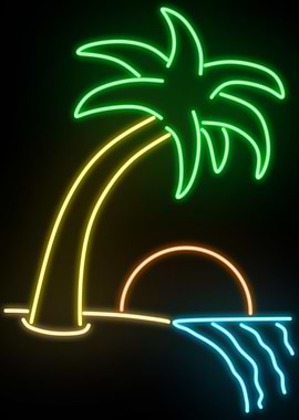 Beach Neon Sign