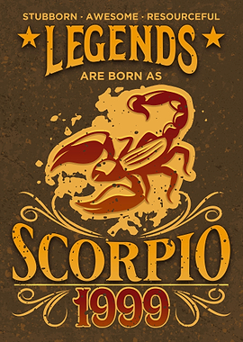 Born As Scorpio 1999 Gift
