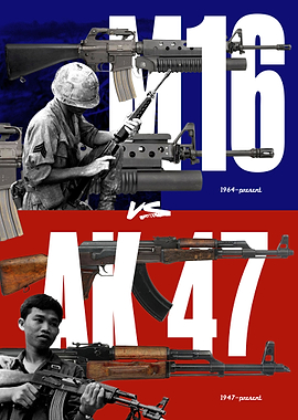 M16 VS AK47 Poster