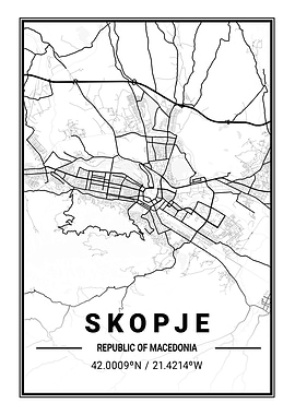 Skopje Light City Map