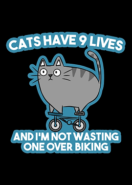 Cat bike funny gift saying
