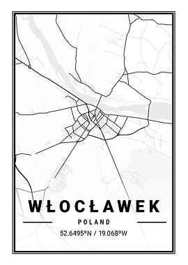 Wloclawek Light City Map