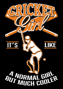Cricket Player Girl Gift