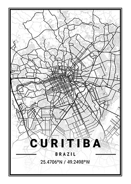 Curitiba Light City Map