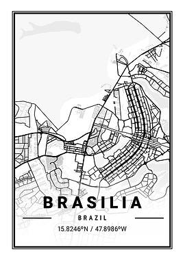 Brasilia Light City Map