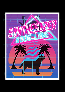 Vaporwave Aesthetic Dog