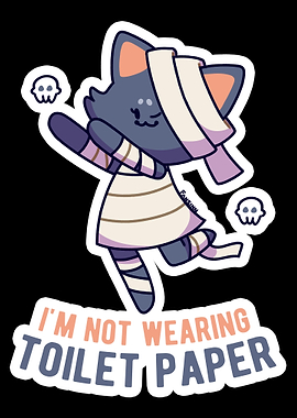 Halloween cat toilet paper