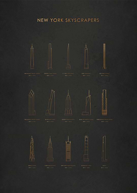 New York Skyscrapers Chart