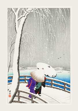 Two women in the snow