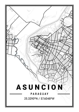 Asuncion Light City Map