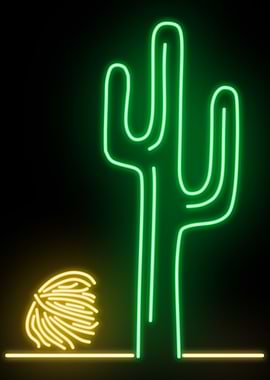Desert Landscape Neon Sign