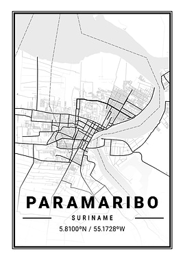 Paramaribo Light City Map