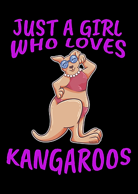 Girl loves kangaroo
