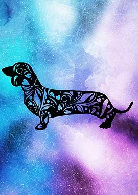 Dachshund Mandala Purple