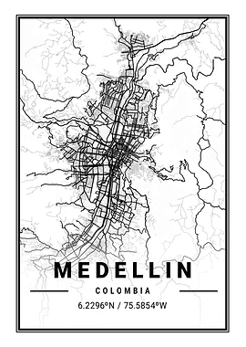 Medellin Light City Map