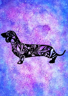 Dachshund Mandala Scatter