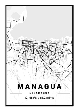 Managua Light City Map