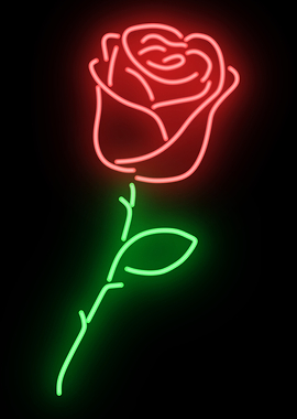 Red Rose Neon Sign