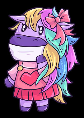 Unicorn girls face mask vi