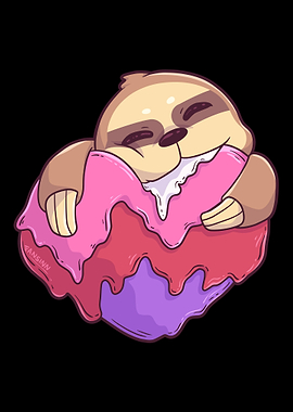 Sloth heart vegan food Lov