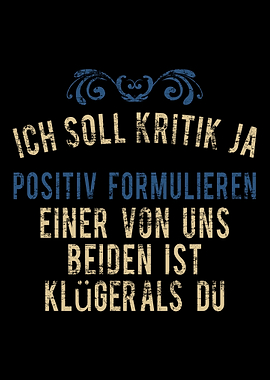 I should criticism so posi