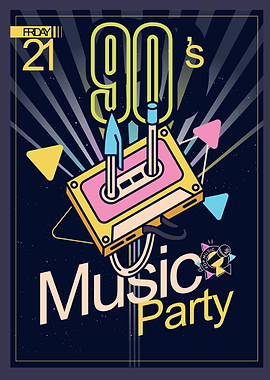 Nineties 90s Music Party