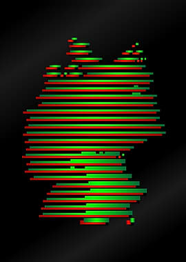 Strip line map of germany