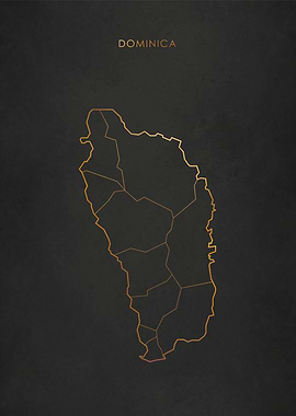 Gold Dominica Map