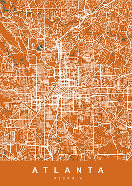 Atlanta Map Georgia US