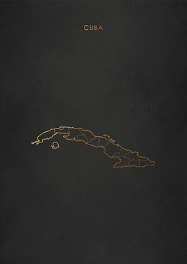 Gold Cuba Map