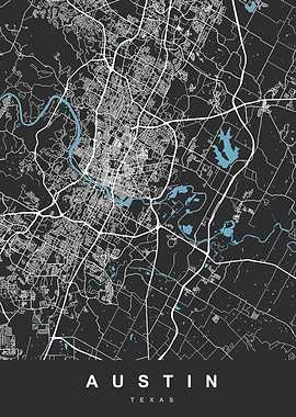 Austin Map Texas US