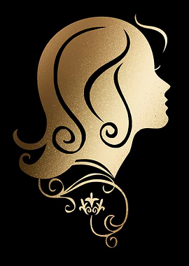 Women Hair Portrait Gold