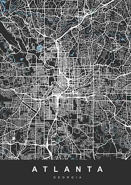 Atlanta Map Georgia US