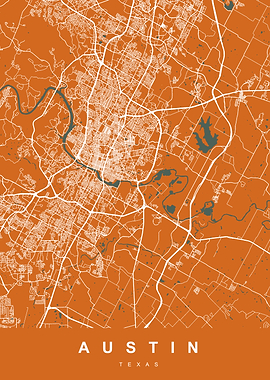 Austin Map Texas US
