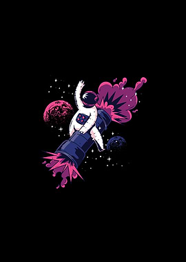 Funny Astronaut Bazooka