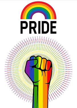 Pride Rainbow fist lgbt