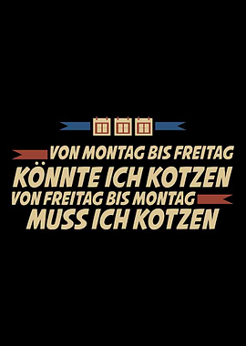 from Monday to Friday I c