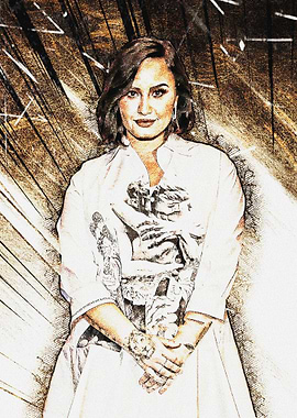 Demi Lovato grunge art am