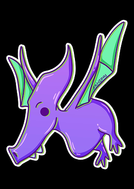 Pterosaur dinosaur flying