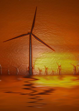 Windmills Digital Art