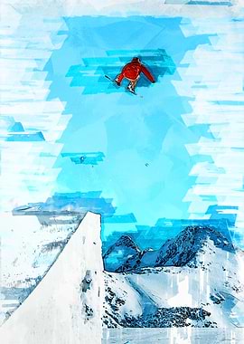Snowboarder In The Air