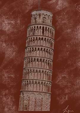Pisa Tower on Mosaic