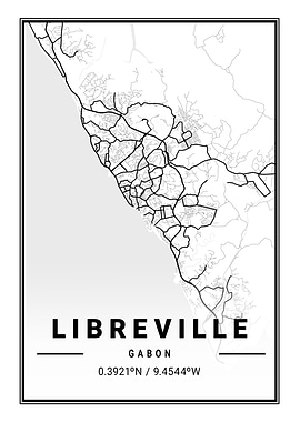 Libreville Light City Map