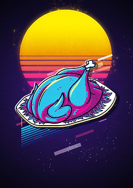 American meal of turkey