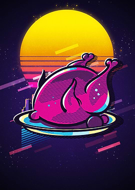 American meal of turkey