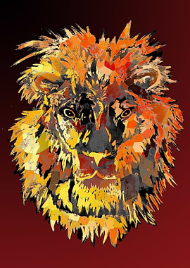 Lion Head King of Africa