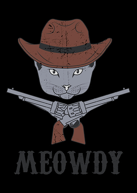 Meowdy Funny Cat
