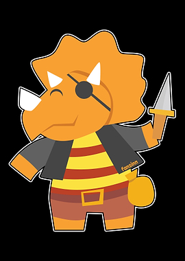 Triceratops Dinosaur Pirat